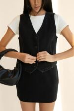 Black Denim Vest - Image 6