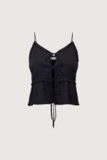 Sheer Tie-Front Tank Top