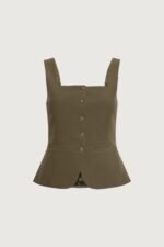 Square Neck Suiting Vest - Image 4