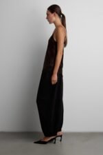 Asymmetrical Satin Lace Trim Tank Top - Image 3