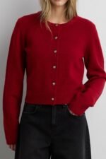 Heart Button Front Cardigan