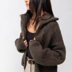 Cable Knit Collared Cardigan