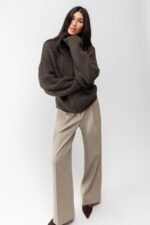 Cable Knit Collared Cardigan - Image 2