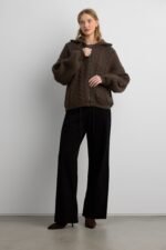 Cable Knit Collared Cardigan - Image 5