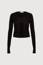 Cropped Long Sleeve Cardigan - Image 5