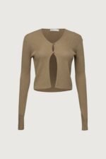 Cropped Long Sleeve Cardigan - Image 6