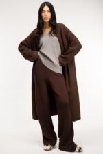 Cozy Long Open Front Cardigan