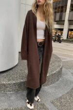 Cozy Long Open Front Cardigan - Image 2