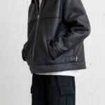 Vegan Leather Sherpa Jacket