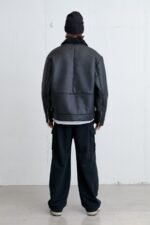 Vegan Leather Sherpa Jacket - Image 2