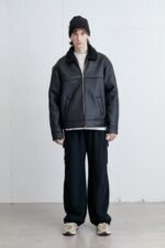 Vegan Leather Sherpa Jacket - Image 3
