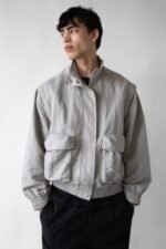 Nylon Bomber With Zip-Off Sleeves