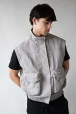Nylon Bomber With Zip-Off Sleeves - Image 4