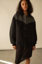 Western Inspired Wool-Blend Bomber Jacket - Image 2