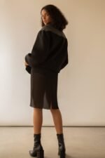 Western Inspired Wool-Blend Bomber Jacket - Image 3