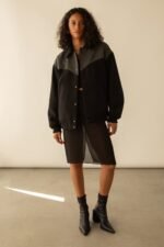 Western Inspired Wool-Blend Bomber Jacket - Image 4