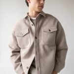 Wool Blend Button Front Shirt