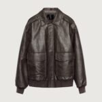 Vegan Leather Bomber Jacket