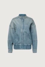 Denim Moto Bomber Jacket - Image 2