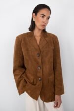Oversized Vegan Suede Blazer - Image 6