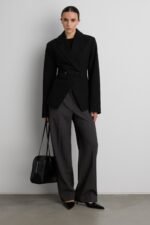 Cinched Waist Double-Breasted Blazer - Image 4