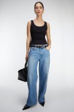 Mid-Rise Wide Leg Jean