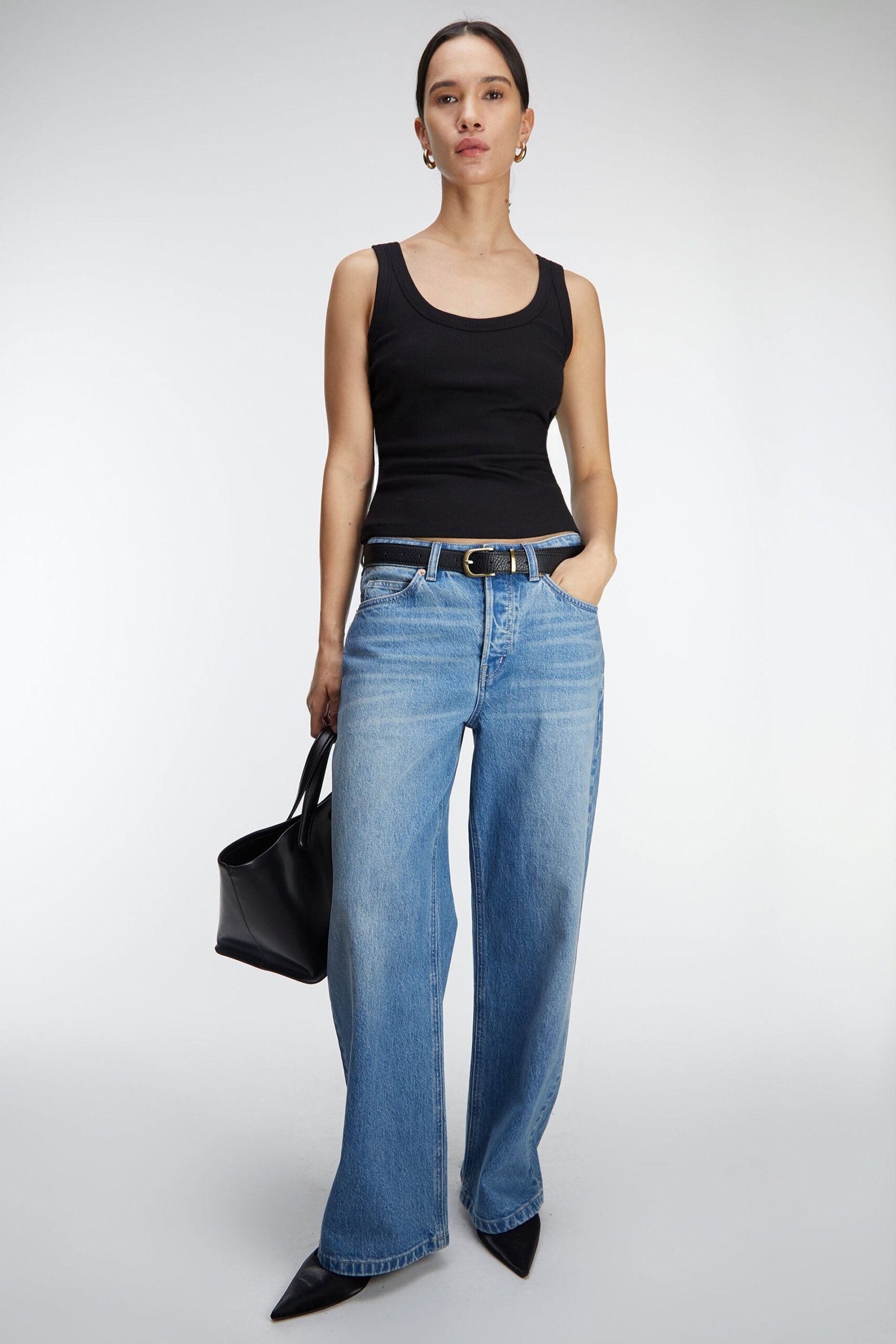 Denim-13309_Medium_Vintage_Blue-1.jpg Mid-Rise Wide Leg Jean - Image 1