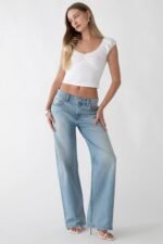 Straight Leg Mid-Rise Jean