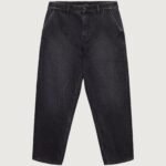 Washed Black Tapered Leg Jean