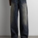 Mid-Rise Curved Leg Dark Wash Jean