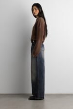 Mid-Rise Curved Leg Dark Wash Jean - Image 4