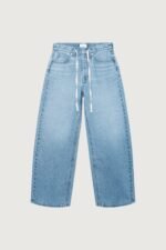 Mid-Rise Wide Leg Jean With Drawstring Waist - Image 5