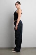 Mid-Rise Barrel Leg Boucle Textured Jean - Image 6