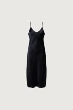 Satin V-Neck Slip Midi Dress - Image 3