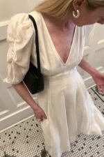 V-Neck Puff Sleeve Maxi Dress - Image 5