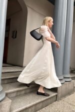 V-Neck Puff Sleeve Maxi Dress - Image 6