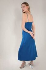 Cowl Neck Satin Midi Dress - Image 6