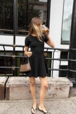 Ribbed Short Sleeve Mini Dress
