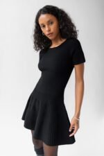 Ribbed Short Sleeve Mini Dress - Image 3