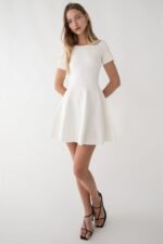Ribbed Short Sleeve Mini Dress - Image 6