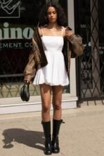 Bubble Hem Mini Dress - Image 6