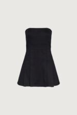 Twill Tube Pleated Mini Dress - Image 6