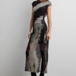 Sleeveless Mesh Maxi Dress