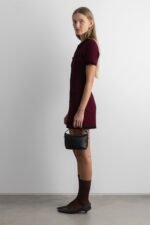 Collared Contrast Trim Knit Mini Dress - Image 3