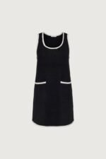 Contrast Trim Sleeveless Knit Mini Dress - Image 6