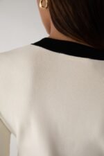 Contrast Trim Button Front Knit Mini Dress - Image 5