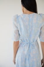 V-Neck Puff Sleeve Floral Maxi Dress - Image 6