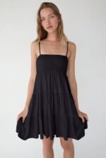Smocked Tiered Mini Dress