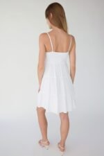 Smocked Tiered Mini Dress - Image 5