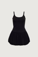 Drop Waist Bubble Hem Mini Dress - Image 3